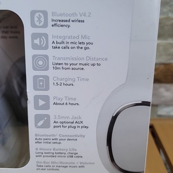 CYLO FREEWAVE Wireless Bluetooth Over Ear Headphones Lightweight Stereo - Picture 7 of 7